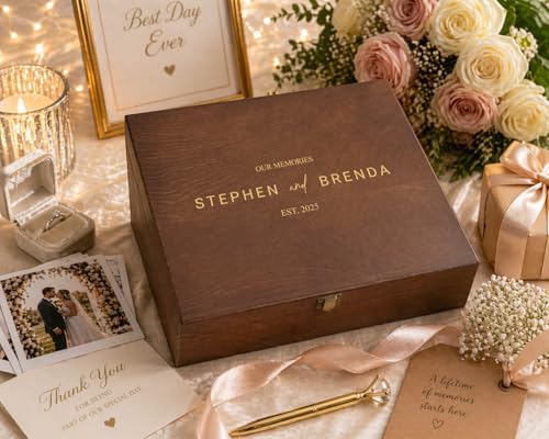 Personalised Engraved Wooden Keepsake Box, Wedding Memory Box, Personalized Keepsake Wood Box, Custom Wedding Gift, Custom Photo Box - style: Storage Box Design - 8