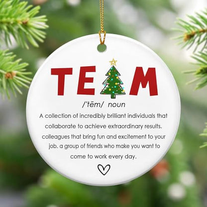 TEEZWONDER Team Gifts for Employees Coworkers - Christmas Ornaments 2026 - color: Team