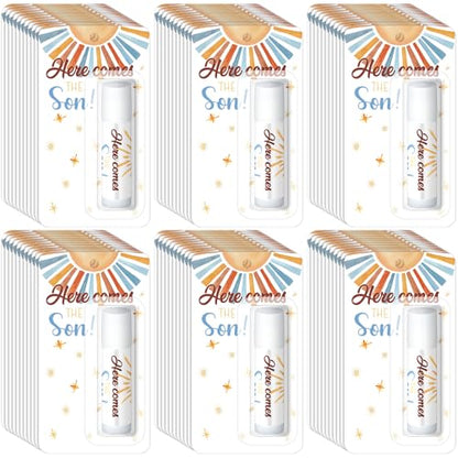 30 Pack Here Comes the Son Baby Shower Favors Games Prizes Party Gifts Bulk Sunshine Lip Balms for Winners Adults Guests Gender Reveal Favors Decorations Baby Shower Souvenirs Gift Bags Stuffers - style: Here Comes the Son