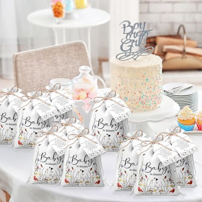 Fumete 50 Sets Wildflower Baby Party Favors for Guests, Bloom - style: Bloom