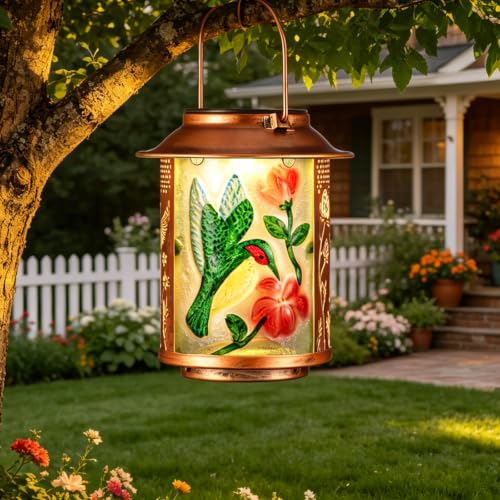 Hummingbird Solar Lanterns Outdoor Waterproof Birthday Gifts for Women - color: a-Hummingbird-1PC