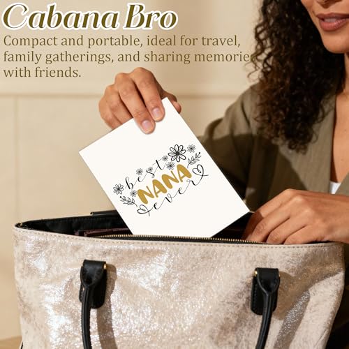 Best Nana Ever Gifts Photo Album Holds 36 4x6 Photos, Mother's Day Birthday Gifts for Nana Small Photo Album Memory Keepsake Gift for Family Wedding Anniversary Travel Vacation - color: Best Nana