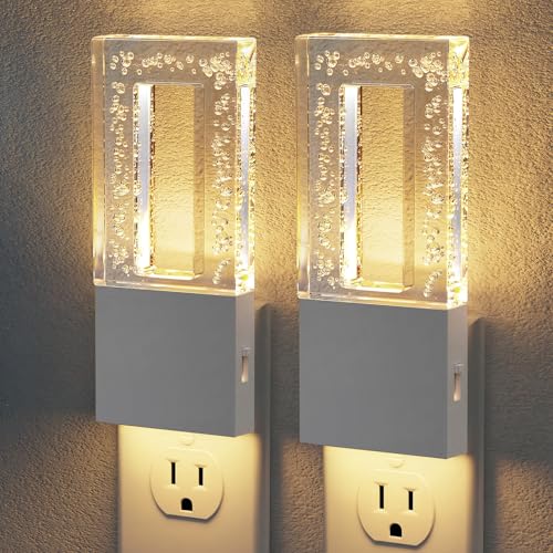 JandCase Night Lights Plug into Wall, Dusk to Dawn Sensor, 3000K Soft White - color: White-3000K, size: 2 Pack