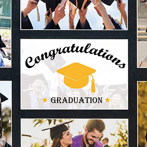 GMFrames Graduation Picture Frame Collage with 7 Openings Multi 4X6 Photo Frame with Wall Hanging for Keepsake Gifts Black - color: Black 4*6(7) Frame with Black Mat