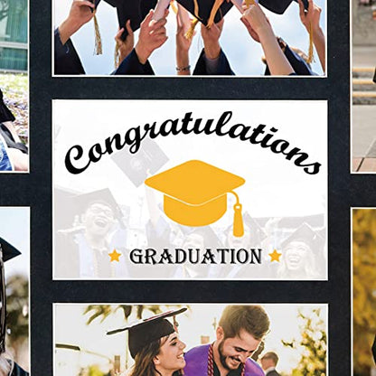 GMFrames Graduation Picture Frame Collage with 7 Openings Multi 4X6 Photo Frame with Wall Hanging for Keepsake Gifts Black - color: Black 4*6(7) Frame with Black Mat