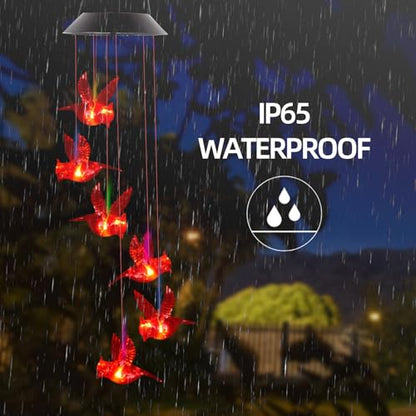 Cardinal Solar Wind Chimes for Outside, Christmas Cardinal Gifts for Women