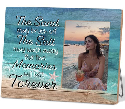 Beach Picture Frames Gift for Women,Beach Vacation Gifts for Friends Couples,Coastal Photo Frame - color: Beach