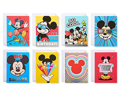 American Greetings Deluxe Disney All-Occasion Card Bundle With Envelopes, Mickey Mouse (32-Count) - color: 32 Count Mickey Mouse