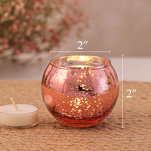 Volens 24PCS Rose Gold Votive Candle Holders for Table Centerpieces - color: Rose Gold, size: 24 PACK