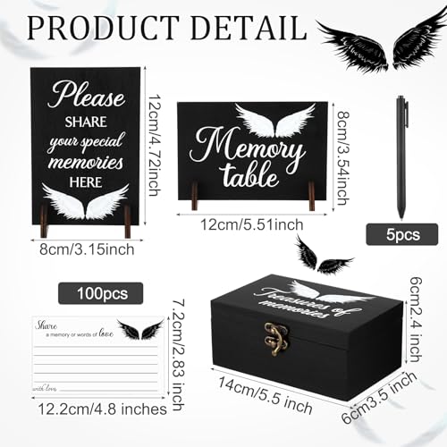 Gilprop 112 Pcs Share a Memory Cards for Celebration of Life, Angel - style: Angel