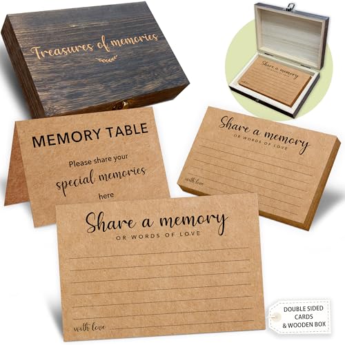 Share A Memory Cards For Celebration of Life Decorations, 50 Psc Share A Memory Box For Funeral Memorial for Funeral Wedding Birthday Graduation Bridal Shower Guest Book Ideas(Minimalism) -A07 - color: Minimalism 02