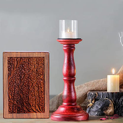Wooden Urn for Human & Pet Ashes - Decorative Keepsake Burial Box - Extra Small (Style5, 5 x 3 x 2.25 inch) - size: X-Small