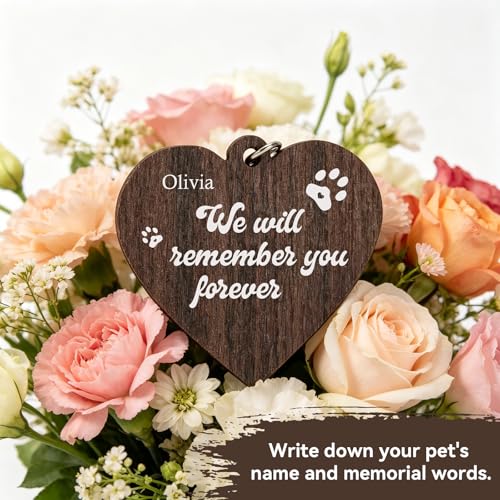 Blue Union Pet Memorial Dog Memorial Gifts for Loss of Dog - Rotating Wooden Picture Frame 4x6“ Gifts Double Sided Display - Remembrance Keepsake Loss of Dog Sympathy Gift for Dog Lovers & Cat Lovers