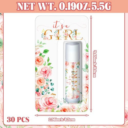 30 Pack It's a Girl Baby Shower Games Prizes Party Gifts Bulk Lip Balms Favors for Winners Adults Guests Gender Reveal Favors Decorations Baby Shower Souvenirs Gift Bags Stuffers - style: It's a Girl