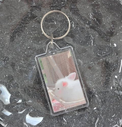 BetterJonny 20Pcs Acrylic Picture Keychain Blanks in Clear Acrylic Picture Frame Keyrings - color: Small Rectangle