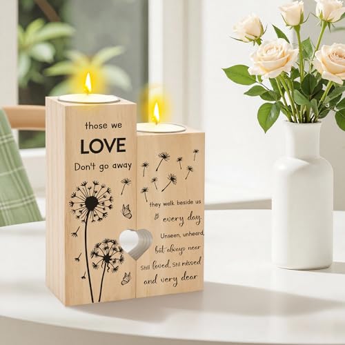 Sympathy Gifts for Loss of Loved One - Sympathy Candle Holder Candlestick Memorial Bereavement in Memory of Condolences Remembrance Gifts for Loss of Mom Dad Grandma Grandpa