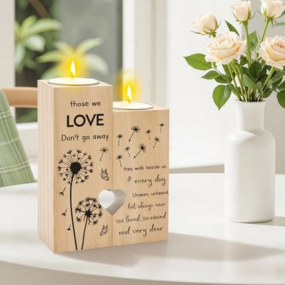 Sympathy Gifts for Loss of Loved One - Sympathy Candle Holder Candlestick Memorial Bereavement in Memory of Condolences Remembrance Gifts for Loss of Mom Dad Grandma Grandpa