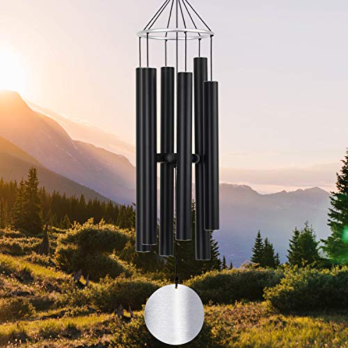 ASTARIN Wind Chimes Outdoor Large Deep Tone - size: 36“ Black