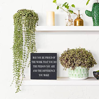 Inspirational Desk Decor Wooden Box Sign Thank You Employee Appreciation Gift Coworker Gift Black Wood Block Plaque Box Sign Retirement Goodbye Farewell Gift May You Be Proud of The Work Sign | Coworker Gift Black Wood Block Plaque Box Sign Retirement Goo