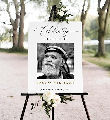 DODOFLY In Loving Memory Yard Sign #8, Funeral Welcome Sign, Customizable, Weatherproof & Fade-Resistant, Rectangular, Plastic, Full Size - color: Version #8
