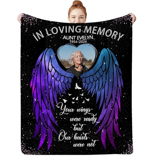 Artsadd Personalized Memorial Blanket with Pictures in Loving Memory Gift Custom Photo Blanket for Loss of Dad Mom Grandma Grandpa Son Daughter, Sympathy Gift, Remembrance Gift, Memory Gifts - color: Memorial Blanket-10