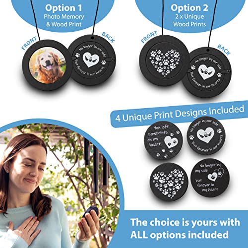 Dog Memorial Wind Chime 28" with 5 Pendant Designs and Comforting Pet Loss eBook- Pet Memorial Gifts-Loss of Dog Sympathy Gift-Dogs Wind Chimes, Remembrance Gift - color: Black