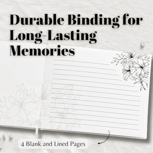 Funeral Guest Book – Linen Cover Celebration of Life Memorial