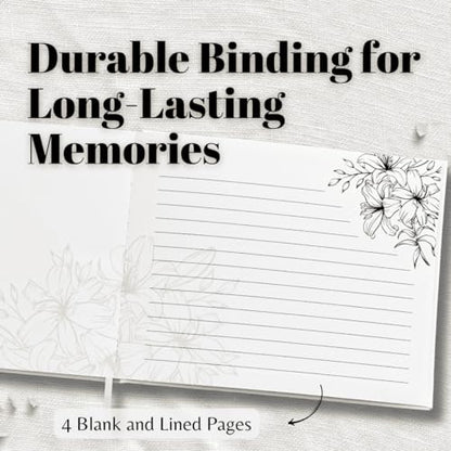 Funeral Guest Book – Linen Cover Celebration of Life Memorial