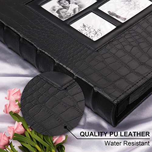 Vienrose Photo Album for 600 4x6 Photos, Black, Faux Leather Cover, Acid-Free, PVC-Free, 14 x 13 x 2 Inches - color: Black, size: 600 Pockets