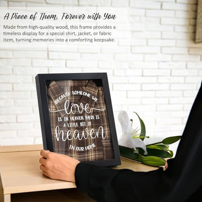 Condolences Clothing Display Case Frame, Memorial Gifts for Loss of Dad | Bereavement Grief Remembrance Sympathy Gifts for loss of Father Loved One Mother Son, Celebration of Life, Black - color: Black