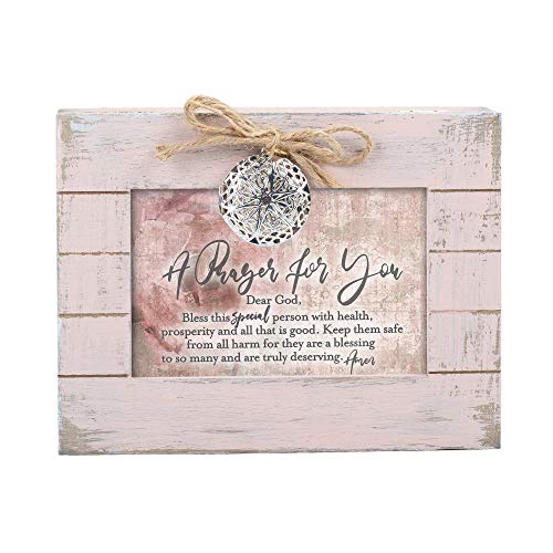 Cottage Garden A Prayer for You Inspirational Blush Pink Distressed Locket Music Box Plays Ave Maria
