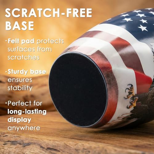 Emvency Urn for Ashes, Metal Alloy, 10" H x 6" W, American Flag - color: Flag