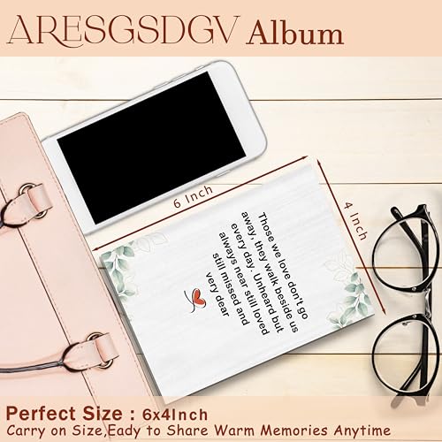 Memorial Photo Album 4x6 18 Pockets Photos, Sympathy Gifts for Loss of Loved One, Bereavement Gifts, Those We Love Don't Go Away Small Mini Photo Album Hold 36 Pictures Book - color: Very Dear