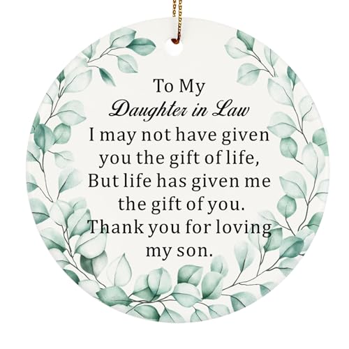To My Daughter-in-Law Christmas Ornaments - Two-Side Printed 3'' Christmas Tree Ornament Gifts for 2024 - color: Danghter in Law