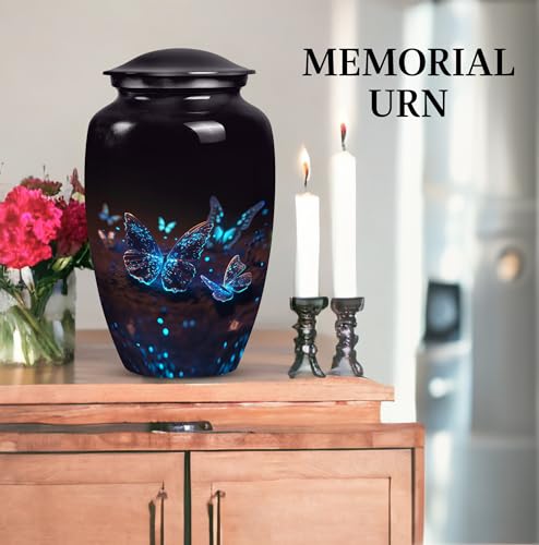 Butterfly Urn for Ashes - Large Cremation Urn for Adults, Men & Women, 10 inch - size: 10 inch Large Urn