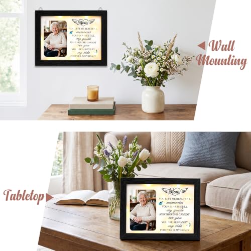Memorial Gift LED Shadow Box 3.8x8.8 Picture Frame Sympathy for Loss of Mom - size: Mom Memorial Compact Version