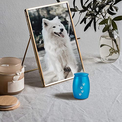 Small Pet Urns for Dog/Cats Ashes,Small Animal Urns for Ashes - color: Blue