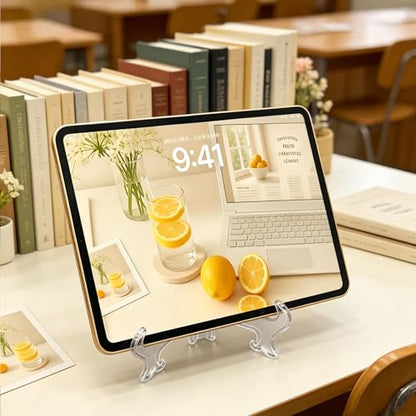 Plate Stands for Display-8 Pack 6 Inch Plastic Small Easels Stand, Display Holder for Card, Frame, Picture, Magazine, Book, Decorative Plate, Platter,Tabletop Art