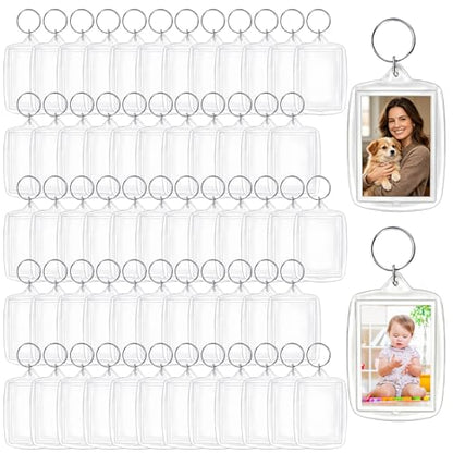 Qyyiguf Clear Photo Keychain - size: 30PCS 2.4 x 1.6inch