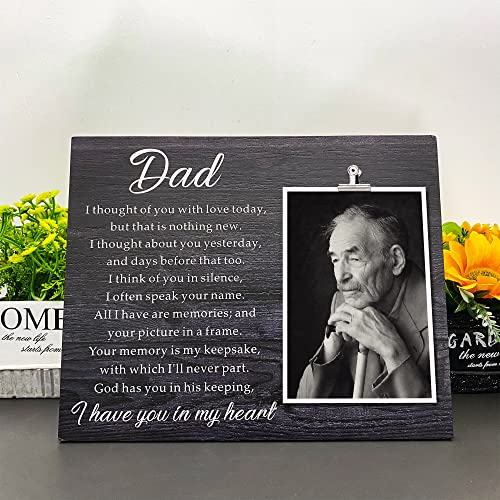 ZENNLAB Memorial Picture Frame, 7.87x9.8 inches, Black, for Dad, Love Theme, Unisex Adult