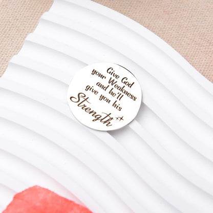 Pocket Hug Token for Women Men Him Birthday Inspirational Gifts for Daughter Friend Long Distance Gifts for Wife Mom - color: God Strength