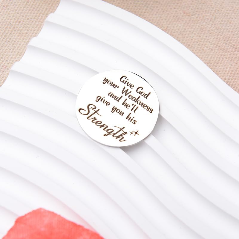 Pocket Hug Token for Women Men Him Birthday Inspirational Gifts for Daughter Friend Long Distance Gifts for Wife Mom - color: God Strength
