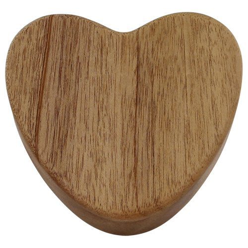 Devoted Heart Mahogany Keepsake Urn Box, Wooden Heart Shaped Box for Cremated Ashes or Mementos, Keepsake Sized Cremation Urn for Ashes - color: Mahogany
