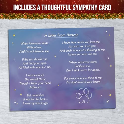 Capti Rainbow Bridge Memorial Gifts - I'll Meet You at The Rainbow Bridge - Pet Loss Keepsakes for Dog Moms & Dads, Bereavement Sympathy Gifts
