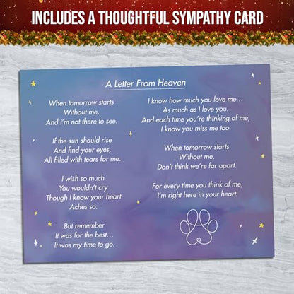 Capti Rainbow Bridge Memorial Gifts - I'll Meet You at The Rainbow Bridge - Pet Loss Keepsakes for Dog Moms & Dads, Bereavement Sympathy Gifts