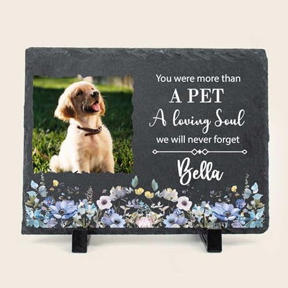 Custom Dog Memorial Stone for Loss Pet, Garden Rocks - color: Memorial 1