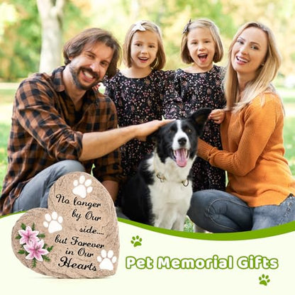 Dog Memorial Gifts for Loss of Dog Sympathy Gift, Heart Shaped Pet Memorial Gifts for Dogs, Pet Dog Memorial Stone Dog Remembrance Bereavement Passing Away Gifts for Indoor, Outdoor, Garden (10 inch)