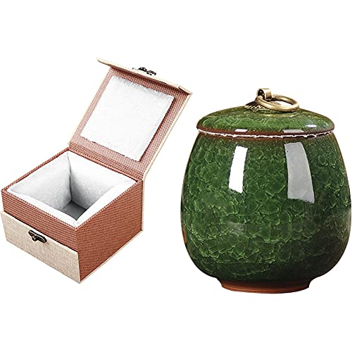 Small Keepsake Urn for Human Ashes with Velvet Box Pet Keepsake Urn Small Cremation Urns Mini Funeral Urn Decorative Urns for Home Decor Fits a Small Amount of Cremated Remains Jade Green - color: Jade Green