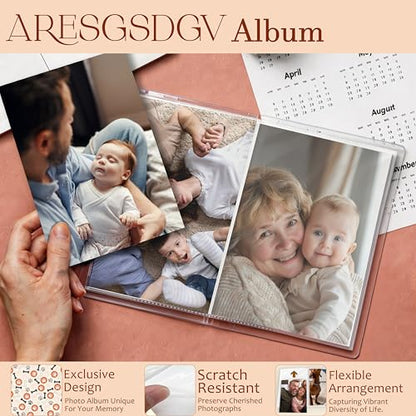 Dog Photo Album 4x6 18 Pockets Photos, Dog Mom Dad Lover Gifts, Cute Puppy Paw Print Bone Small Mini Photo Album Hold 36 Pictures Book for Pet Parents - color: Paws
