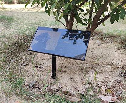 JFHEDY Grave Marker Stand for 8"x 4" Stones, Memorial Stones for Loved One (8“ x 4“) - size: 8“ x 4“